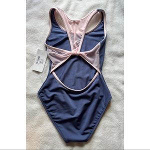 Beautiful Mariia dance leotard/body suit blue and pink - Small
